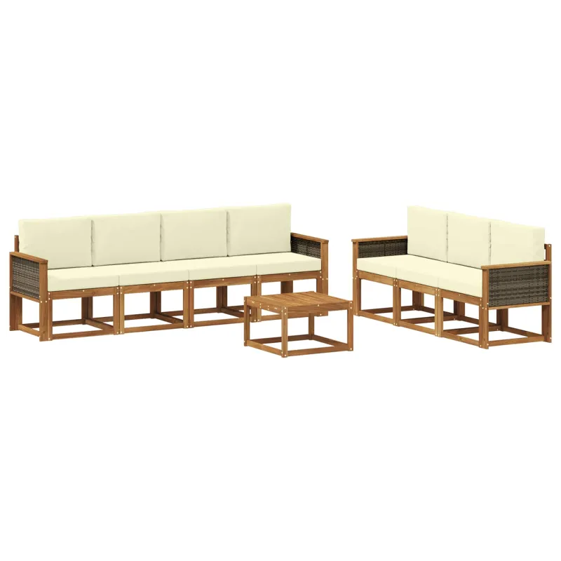 Lauko sofos komplektas su pagalve 7 pcs
