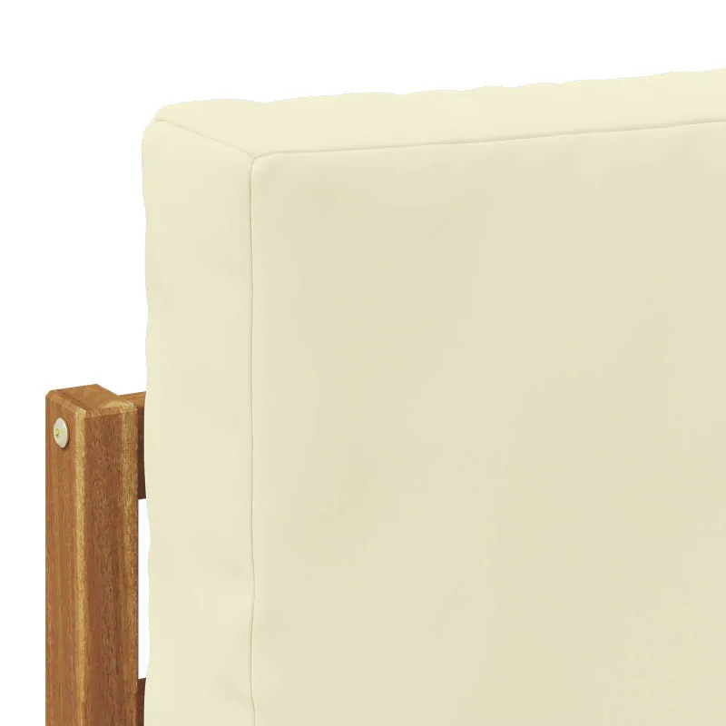 Lauko sofos komplektas su pagalve 8 pcs Natūralus ir grietinėlė