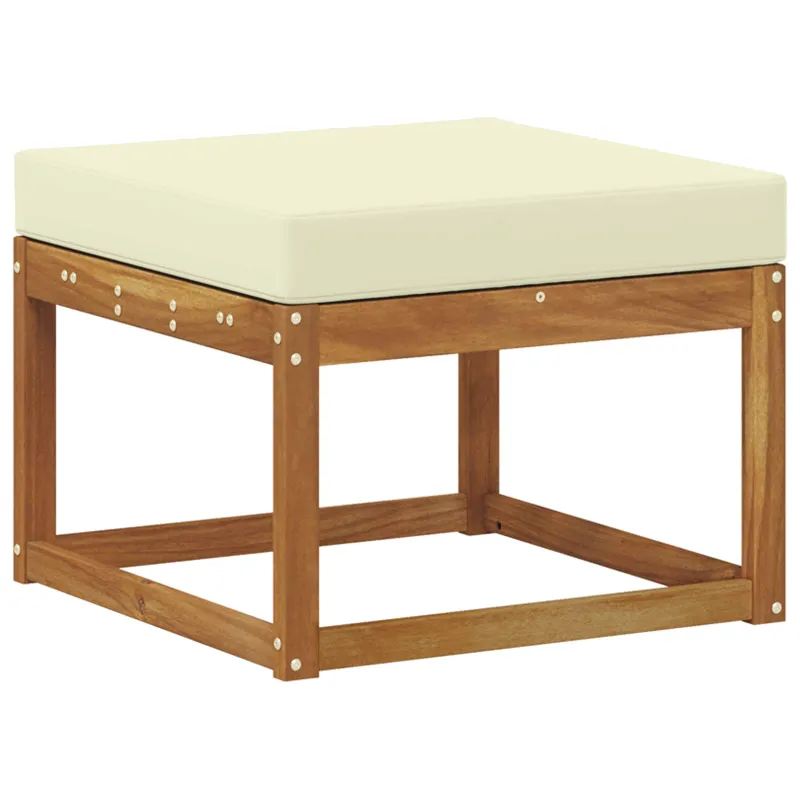 Lauko sofos komplektas su pagalve 7 pcs Natūralus ir grietinėlė