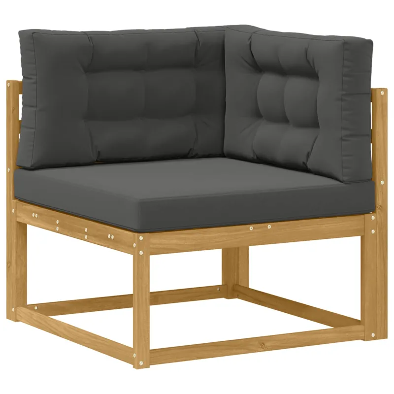 Lauko sofos komplektas 4 pcs Balta ir antracito Poliesteris