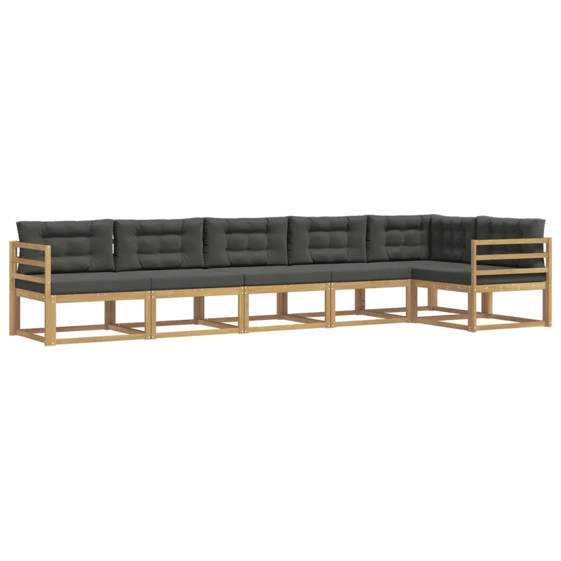 Lauko sofos komplektas 4 pcs Balta ir antracito Poliesteris