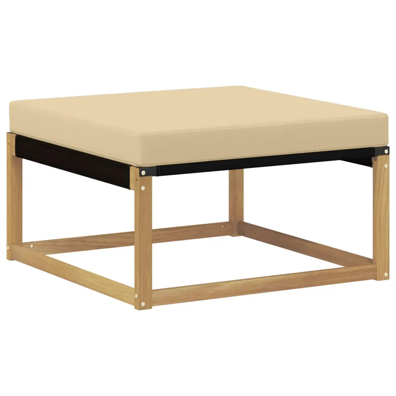 Lauko sofos komplektas su pagalve 5 pcs Balta ir kreminė