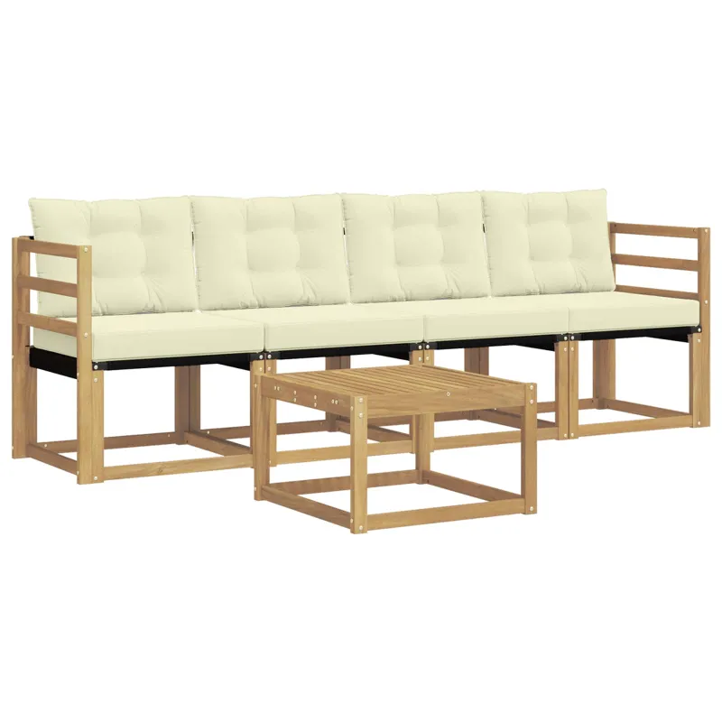 Lauko sofos komplektas su pagalve 5 pcs