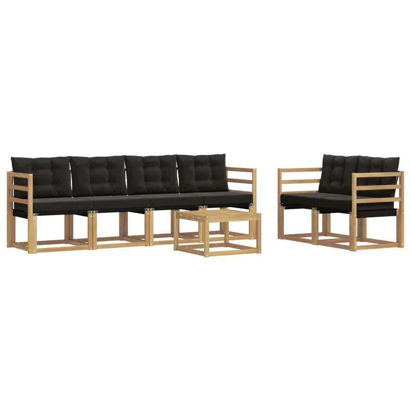 Lauko sofos komplektas su pagalve 7 pcs