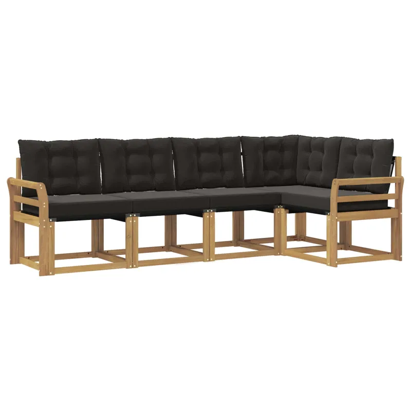 Lauko sofos komplektas su pagalve 5 pcs
