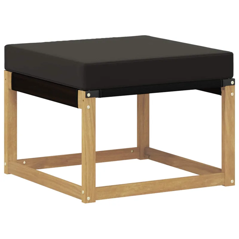 Lauko sofos komplektas su pagalve 7 pcs Balta ir juoda