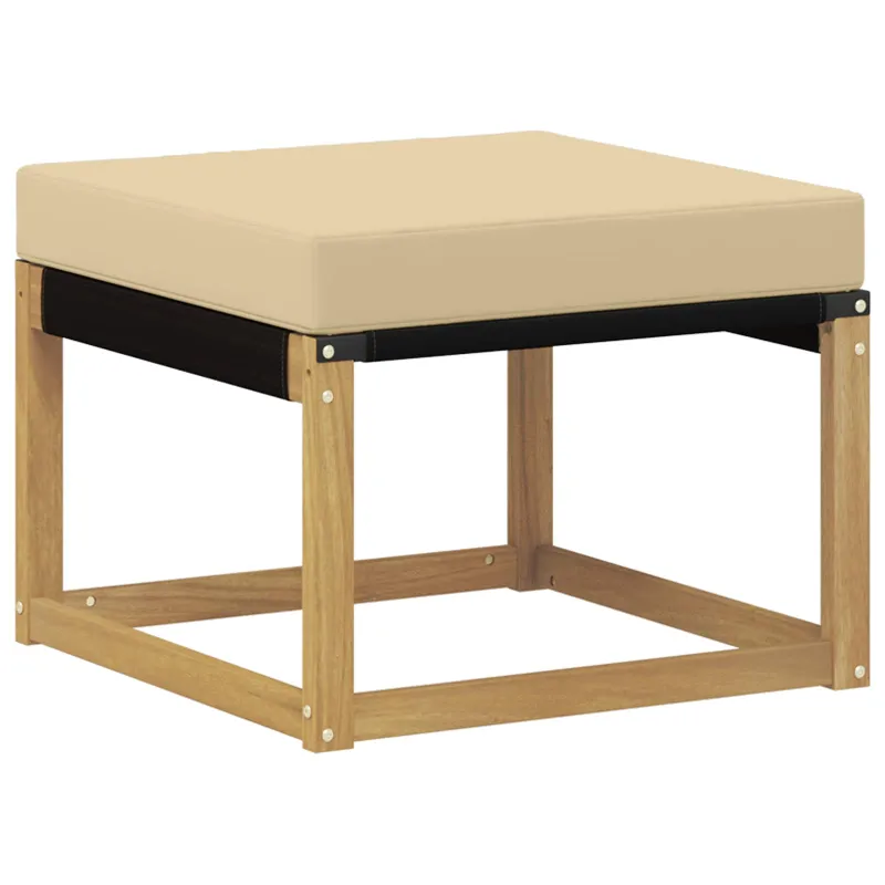 Lauko sofos komplektas su pagalve 8 pcs Balta ir kreminė