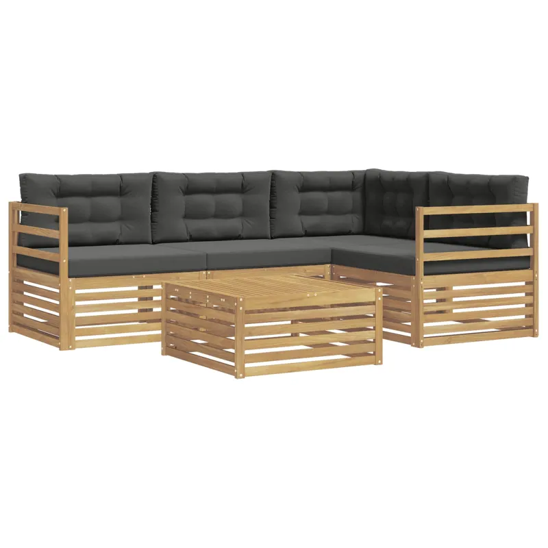 Lauko sofos komplektas su pagalve 5 pcs