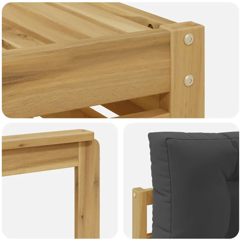 Lauko sofos komplektas 9 pcs Balta ir antracito Poliesteris