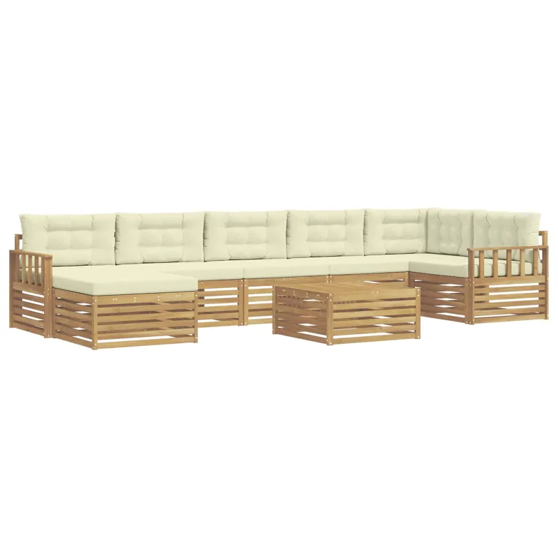 Lauko sofos komplektas su pagalve 8 pcs