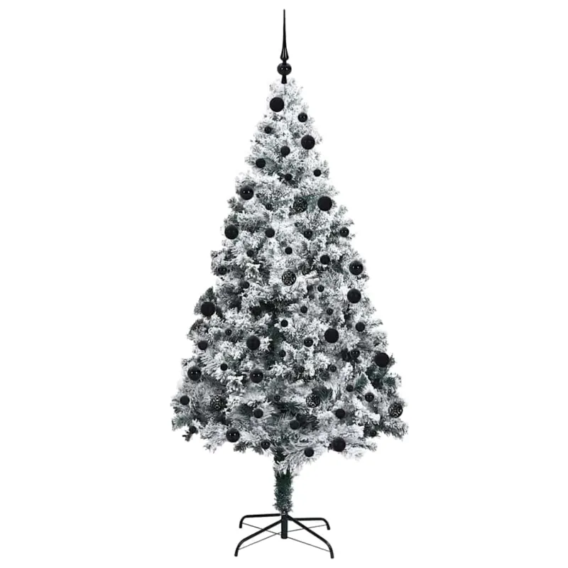 Dirbtinė Kalėdų eglutė Balta 210 cm PVC ir Plienas ir Plastikas