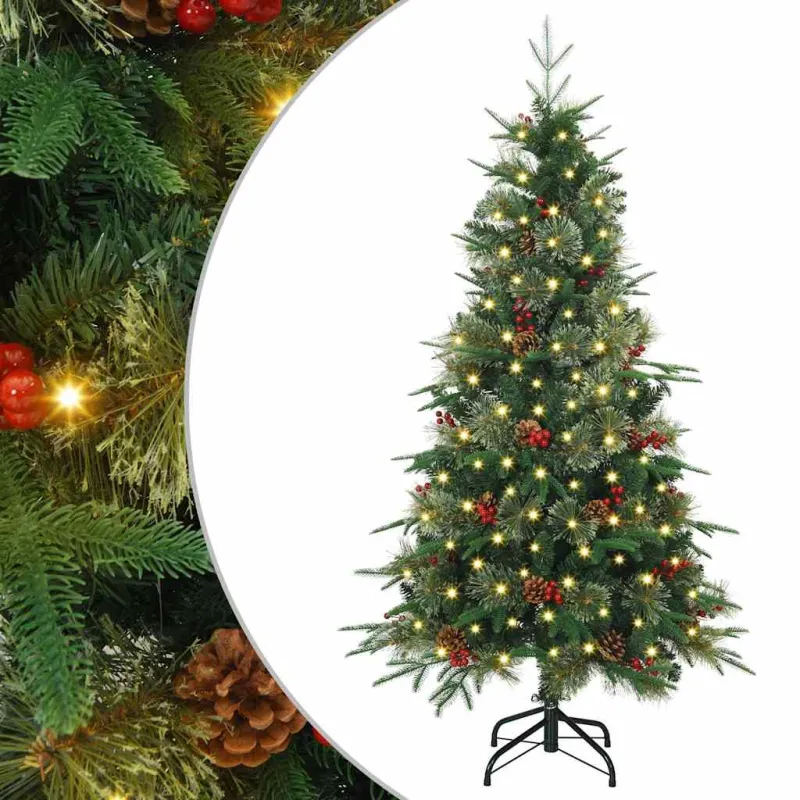 Dirbtinė Sulankstoma Kalėdų Eglutė Žalia 120 cm PE ir PVC