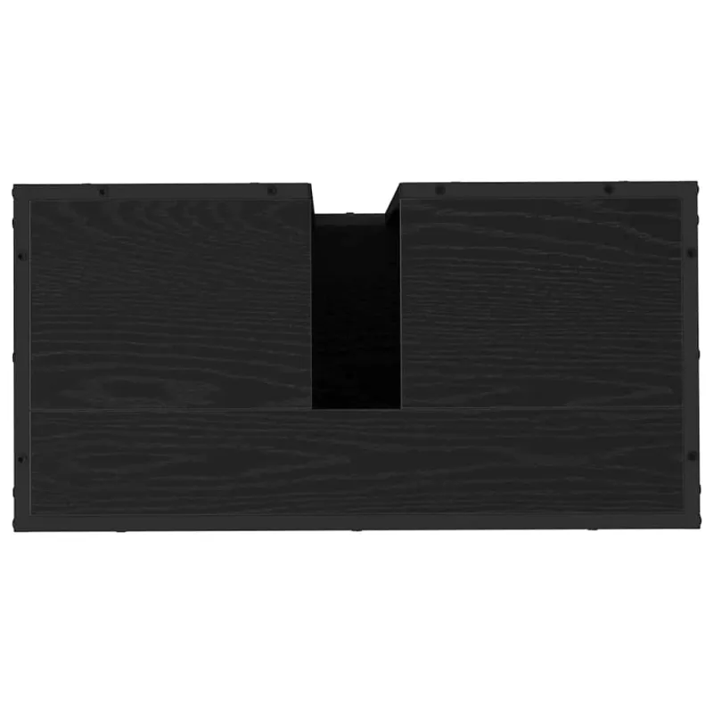Vonios baldų rinkinys 4 pcs Juodas ąžuolas Apdirbta mediena