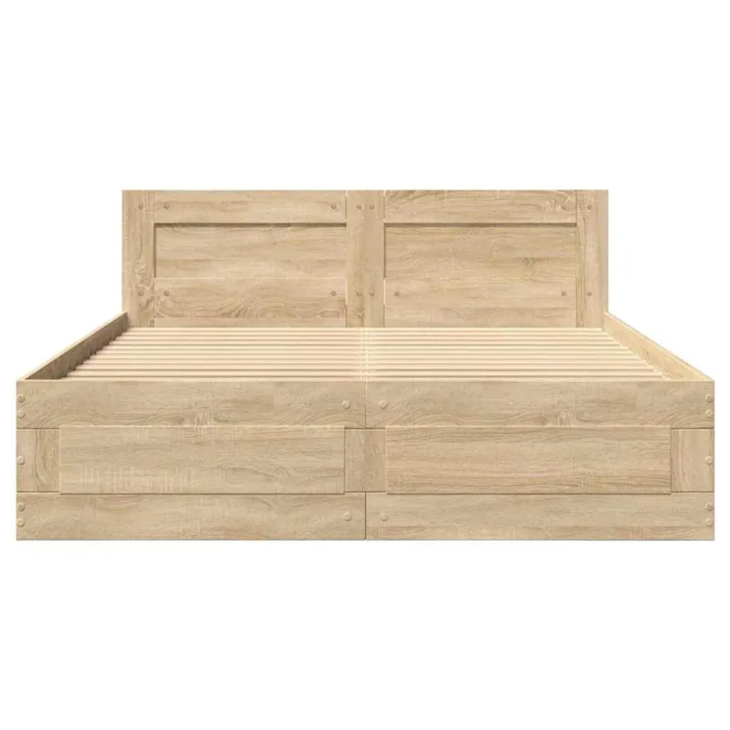 Lovos rėmas 2 pcs Sonoma 137 x 188 cm Apdirbta mediena