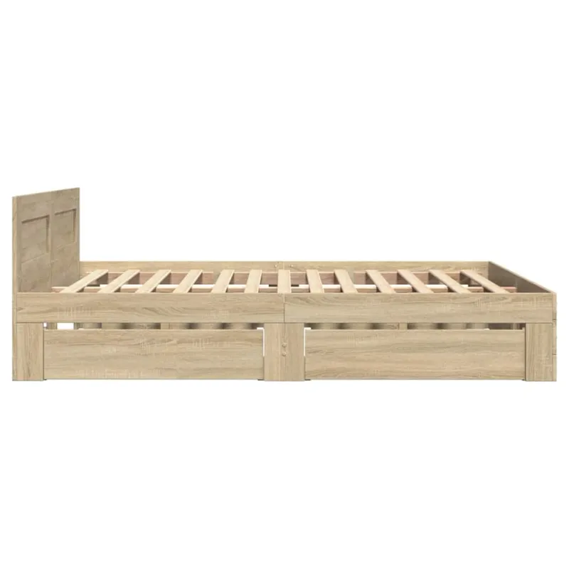 Lovos rėmas 2 pcs Sonoma 137 x 188 cm Apdirbta mediena