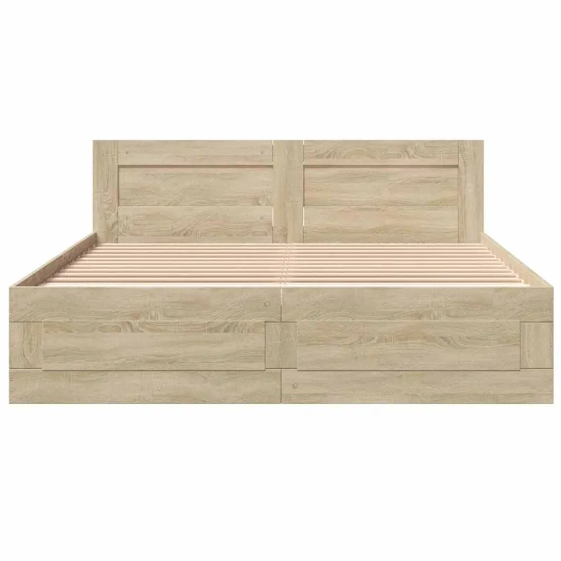 Lovos rėmas 2 pcs Sonoma 153 x 203 cm Apdirbta mediena
