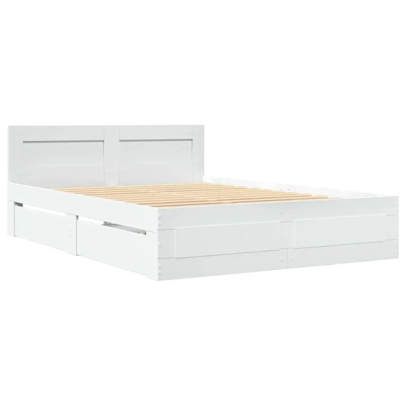 Lovos rėmas 2 pcs Baltas 137 x 188 cm Apdirbta mediena
