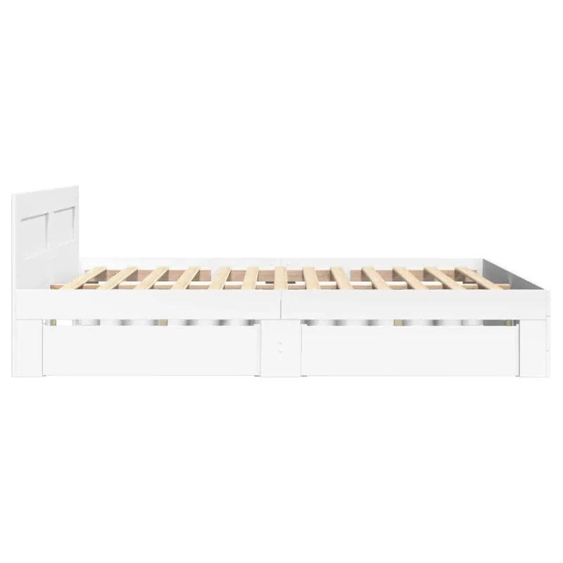 Lovos rėmas 2 pcs Baltas 137 x 188 cm Apdirbta mediena