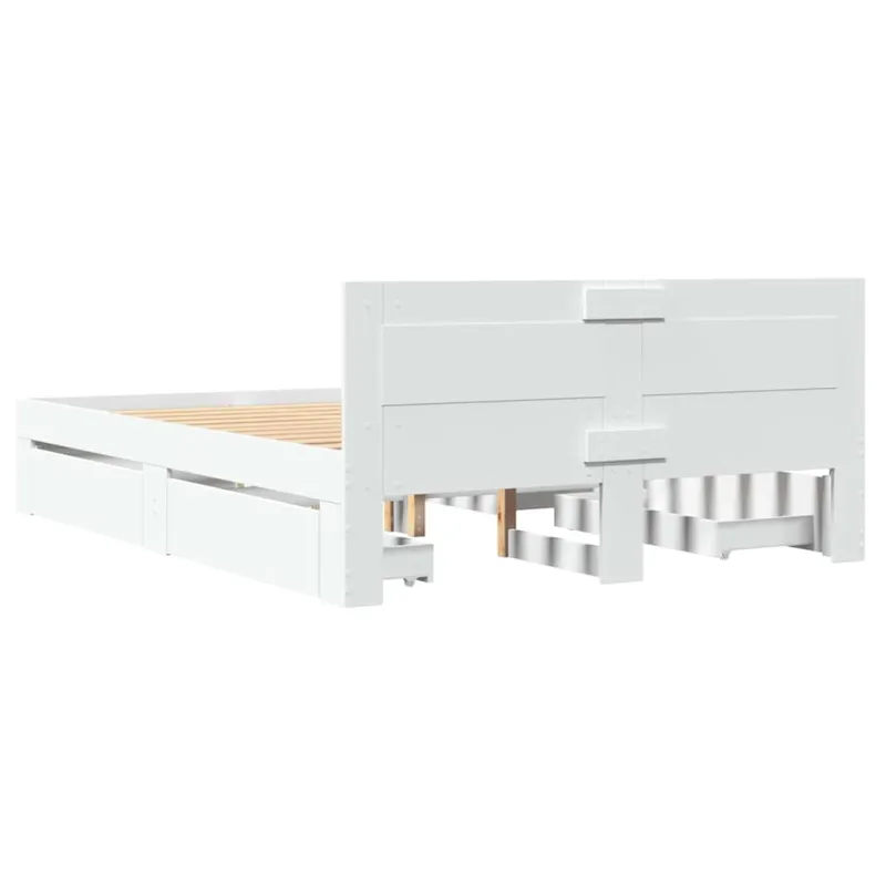 Lovos rėmas 2 pcs Baltas 137 x 188 cm Apdirbta mediena