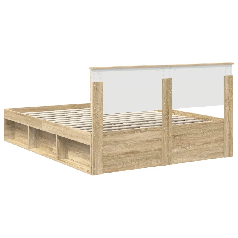 Lovos rėmas Sonoma ąžuolas 150 x 200 cm Kietos pušies mediena