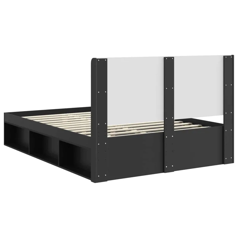Lovos rėmas su saugojimu ir nugara 3 pcs Apdirbta mediena