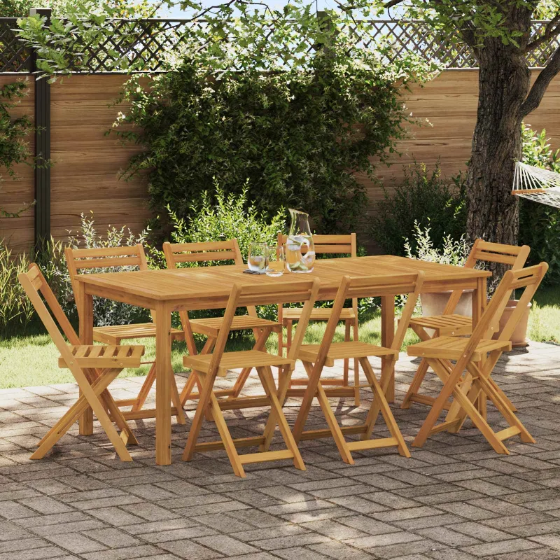Lauko bistro kėdės 8 pcs Natūrali 40 x 53 x 80 cm