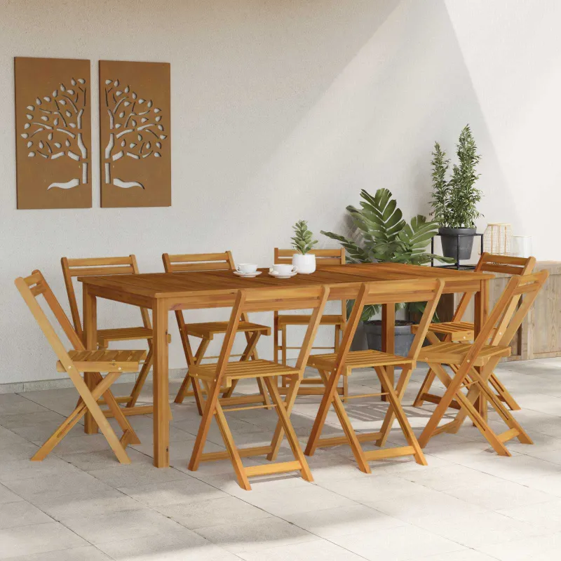 Lauko bistro kėdės 8 pcs Natūrali 40 x 53 x 80 cm