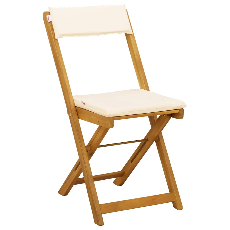 Lauko bistro kėdės 8 pcs Kreminė balta 40 x 53 x 80 cm