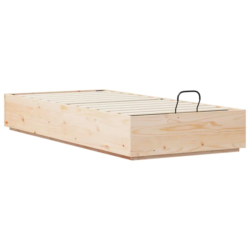 Otomano lovos rėmas Natūrali 75 x 190 cm Tvirtas pušies medis