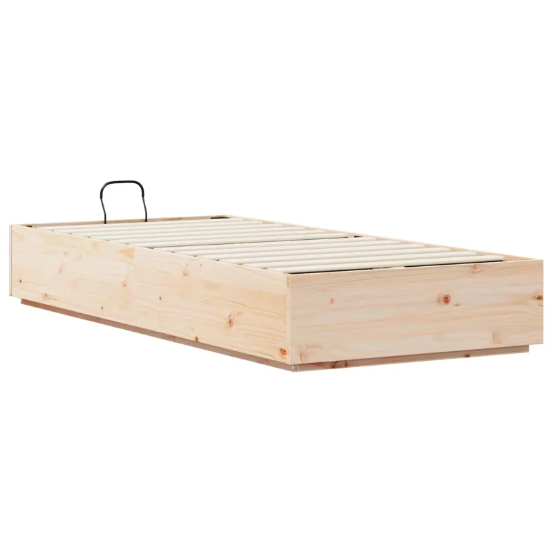Otomano lovos rėmas Natūrali 100 x 200 cm Tvirtas pušies medis