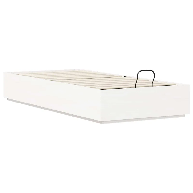 Otomano lovos rėmas Baltas 100 x 200 cm Tvirtas pušies medis