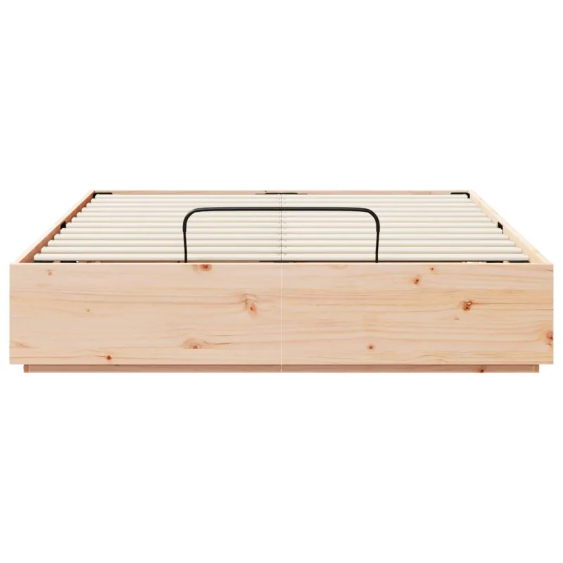 Otomano lovos rėmas Natūrali 135 x 190 cm Tvirtas pušies medis