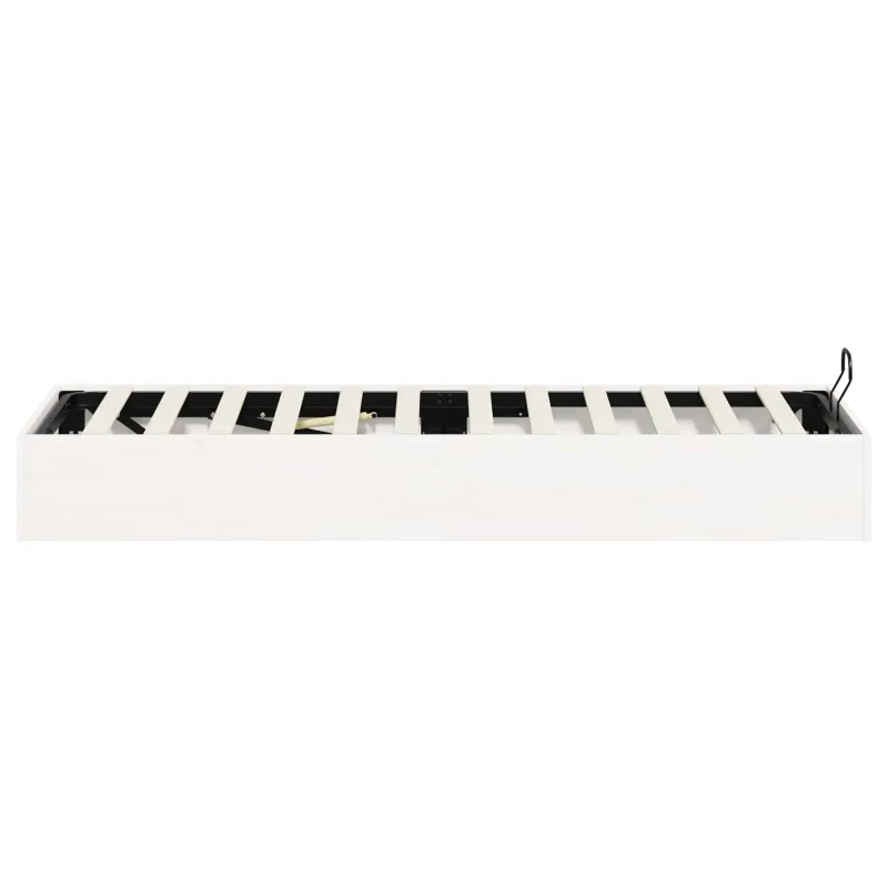 Otomano lovos rėmas su saugojimo funkcija Baltas 90 x 200 cm