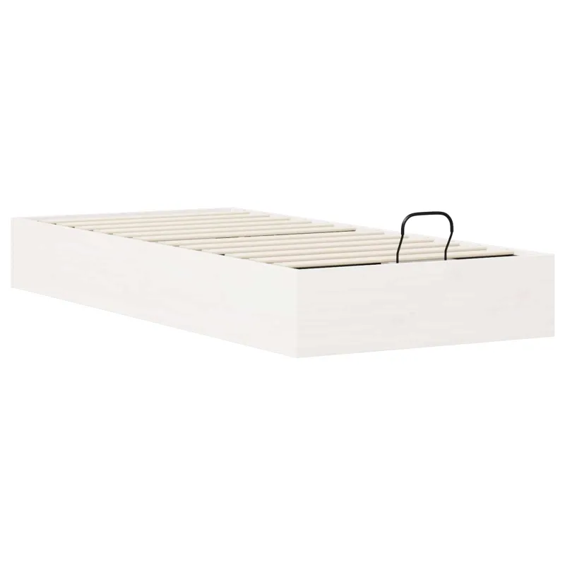 Otomano lovos rėmas su saugojimo funkcija Baltas 100 x 200 cm