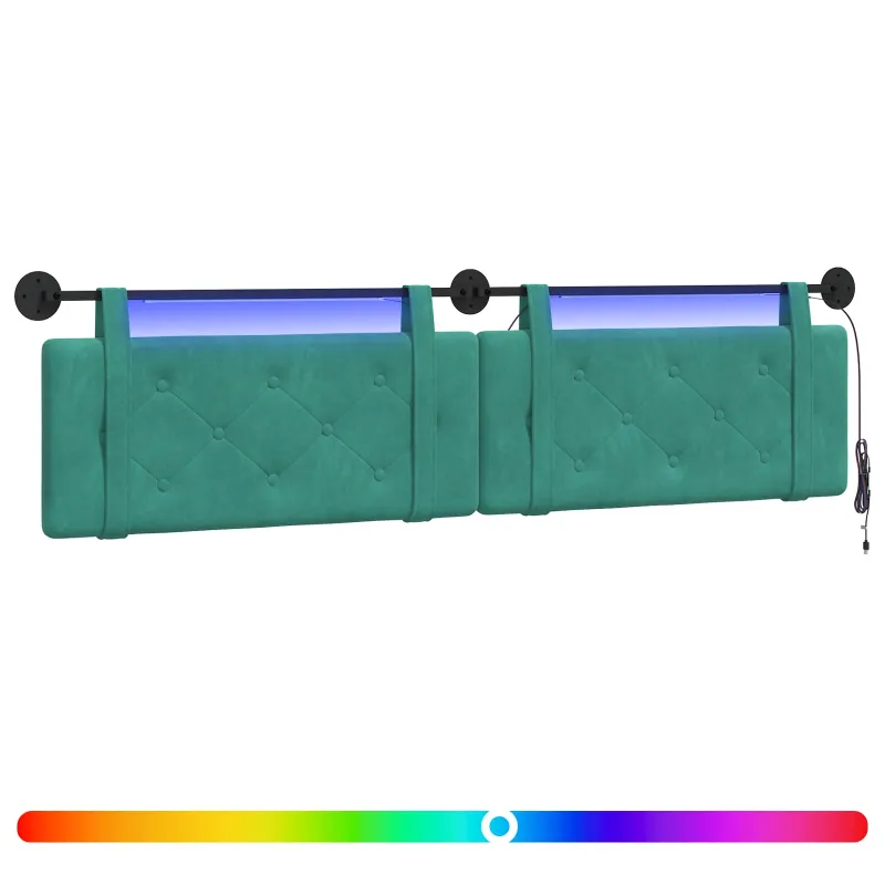 Pakabinamas lovos galvūgalis Su LED šviesa Turkio Aksomas