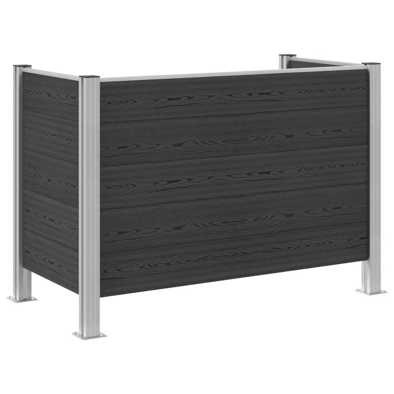 Atliekų konteinerio tvora Pilka 161 x 85 x 115 cm Alavas ir WPC