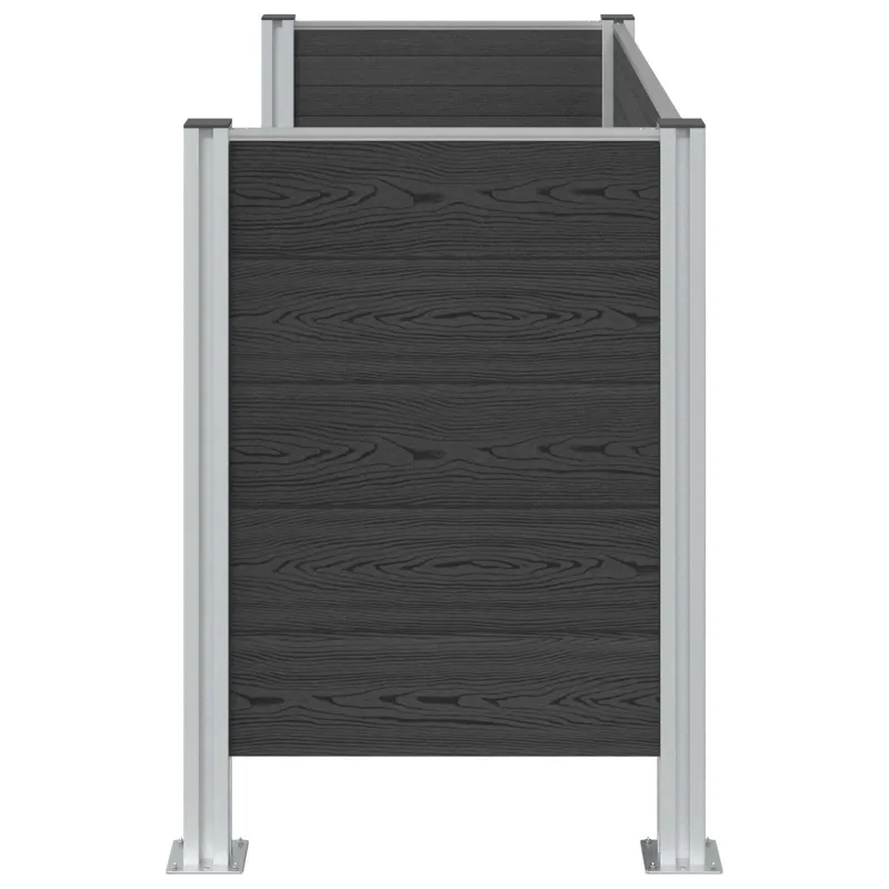 Atliekų konteinerio tvora Pilka 161 x 85 x 115 cm Alavas ir WPC