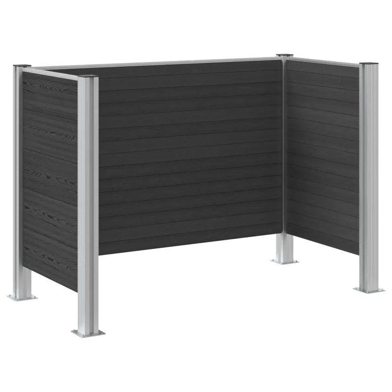 Atliekų konteinerio tvora Pilka 161 x 85 x 115 cm Alavas ir WPC