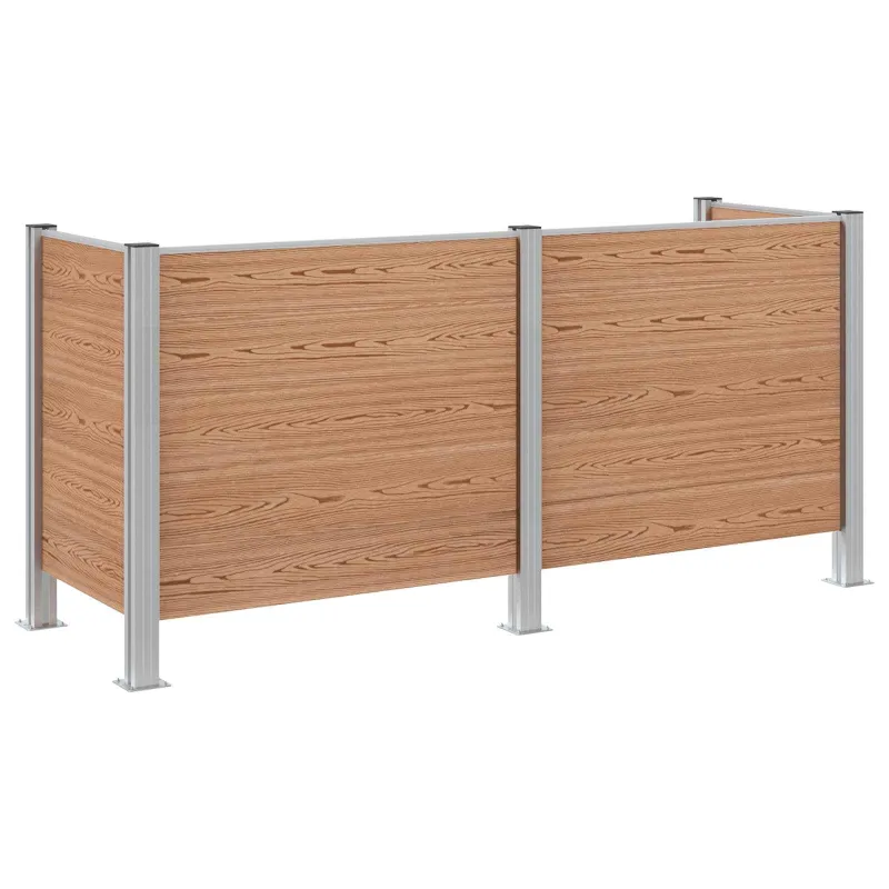 Atliekų konteinerio tvora Ruda 237 x 85 x 115 cm Alavas ir WPC