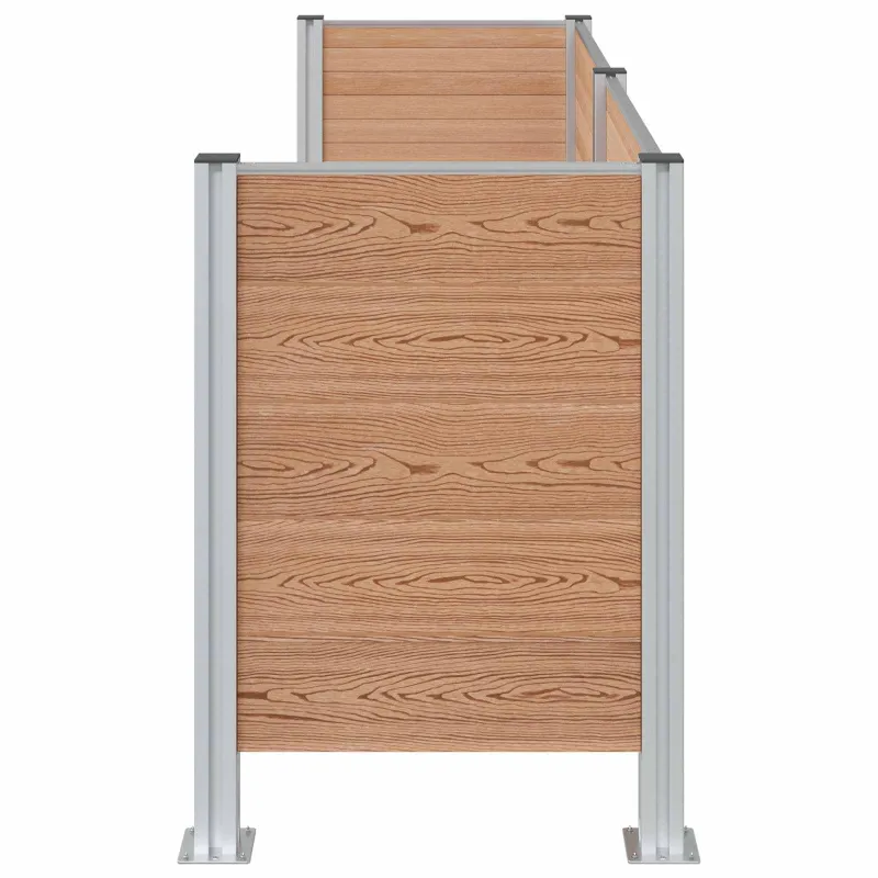Atliekų konteinerio tvora Ruda 237 x 85 x 115 cm Alavas ir WPC