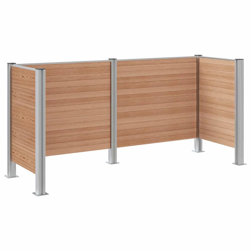 Atliekų konteinerio tvora Ruda 237 x 85 x 115 cm Alavas ir WPC
