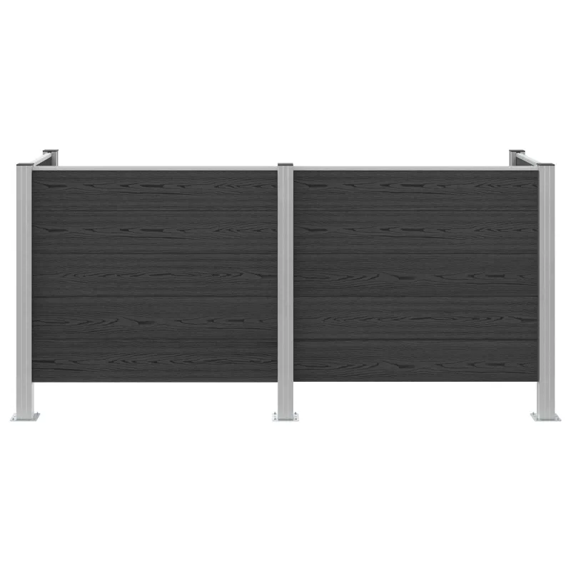 Atliekų konteinerio tvora Pilka 237 x 85 x 115 cm Alavas ir WPC
