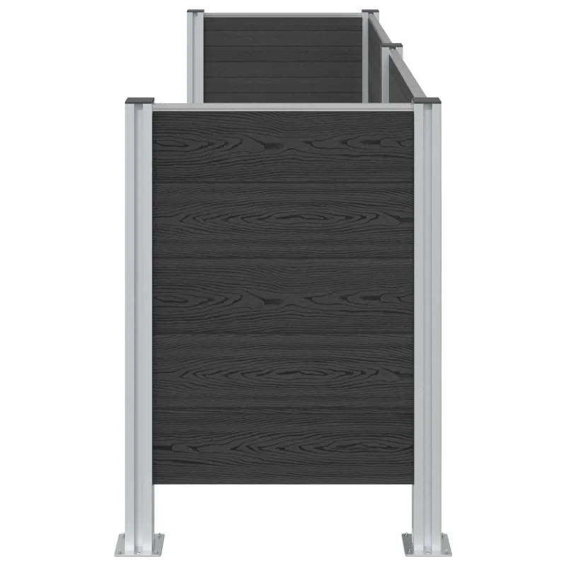 Atliekų konteinerio tvora Pilka 237 x 85 x 115 cm Alavas ir WPC