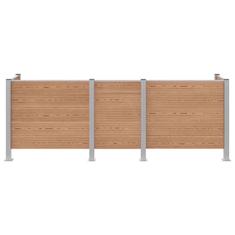 Atliekų konteinerio tvora Ruda 315 x 85 x 115 cm Alavas ir WPC