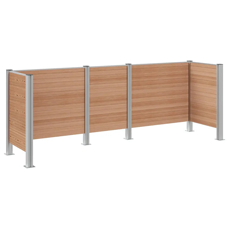 Atliekų konteinerio tvora Ruda 315 x 85 x 115 cm Alavas ir WPC