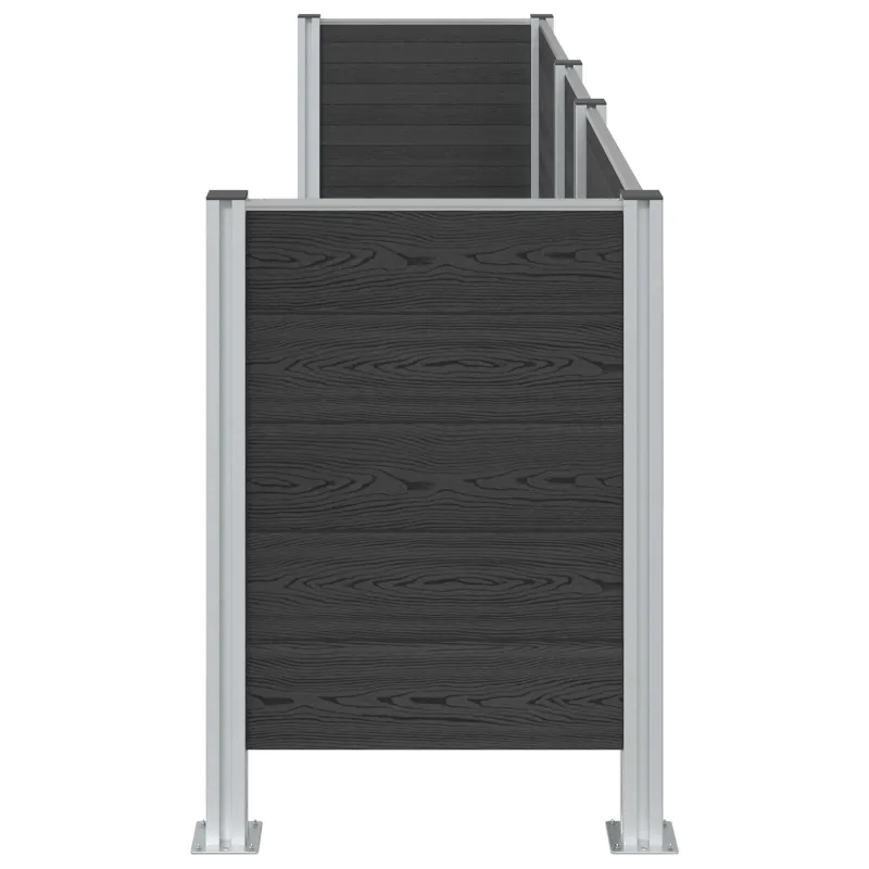 Atliekų konteinerio tvora Pilka 315 x 85 x 115 cm Alavas ir WPC