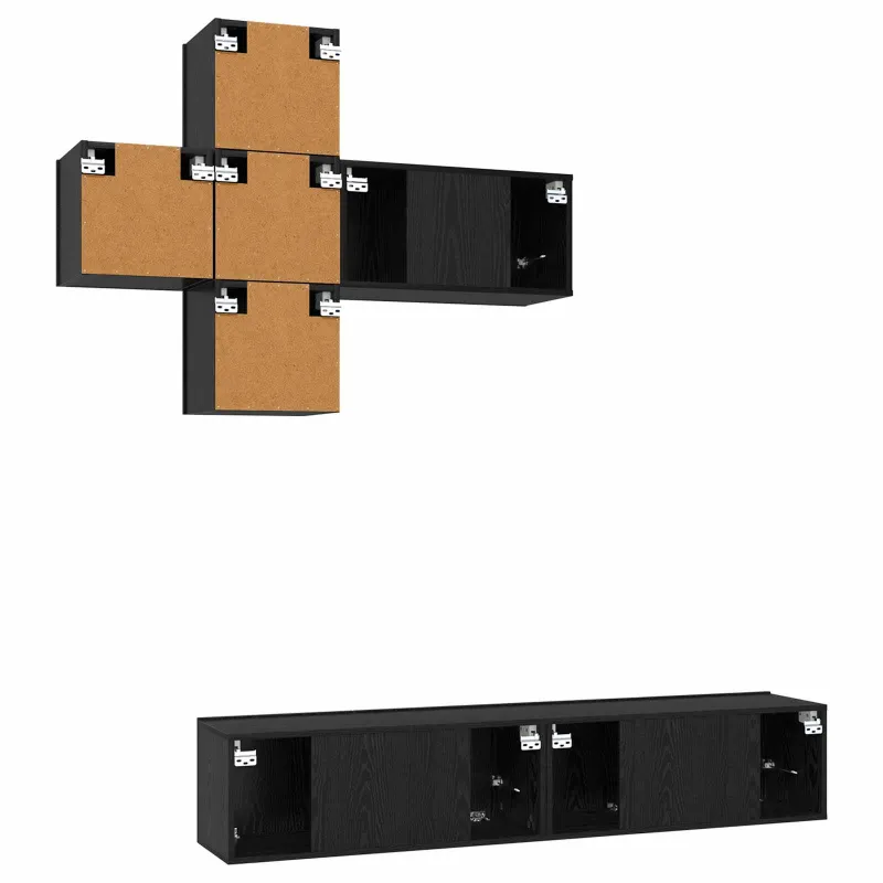 TV spintelių komplektas 3 pcs Apdirbta mediena