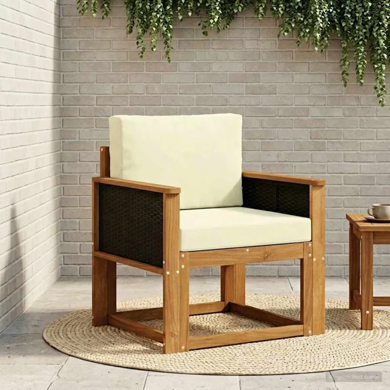 Lauko Vidurinis Sofa Kietos akacijos mediena Natūrali