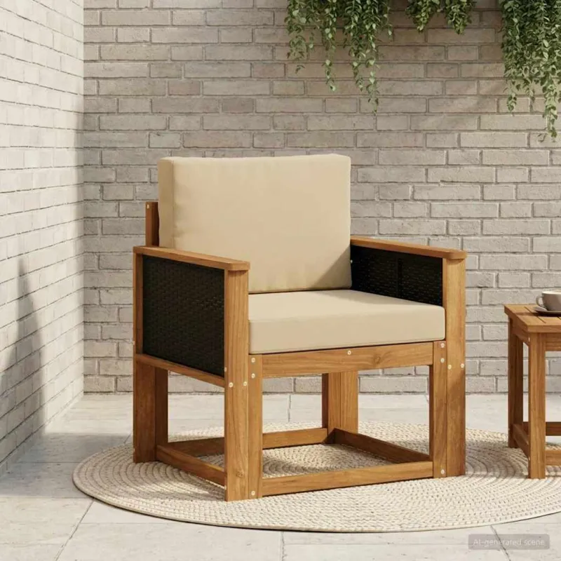 Lauko Vidurinis Sofa Kietos akacijos mediena Natūrali