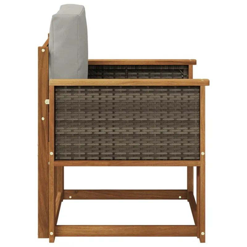 Lauko Vidurinis Sofa Kietos akacijos mediena Natūrali